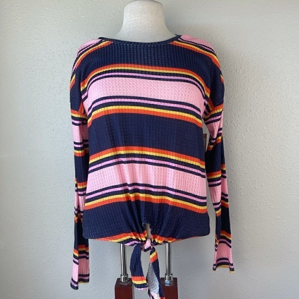 NWT Urbanology Stripped Long Sleeve with Front Tie